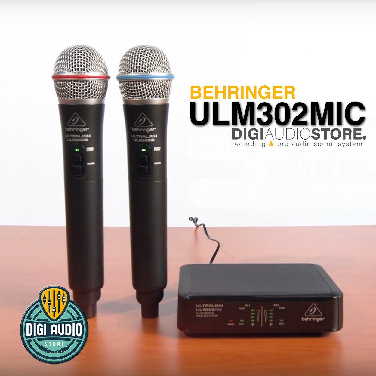 Wireless Microphone Behringer ULM302MIC 2 Handheld Mic ULM 302