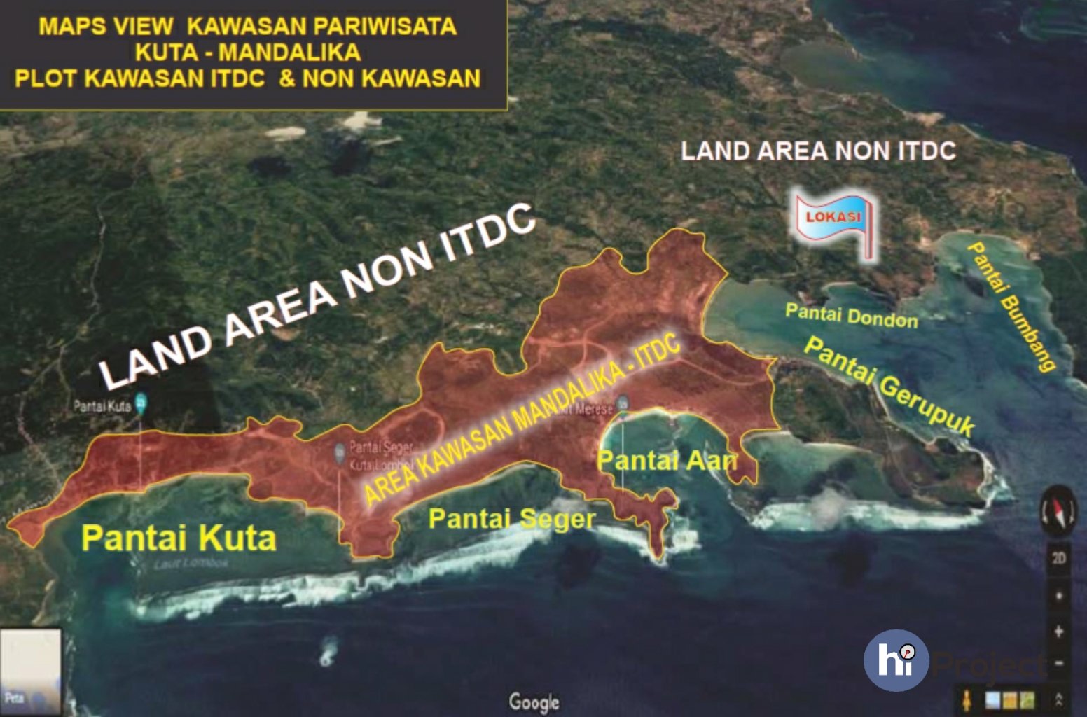 5,2 Hektar tanah bukit Dondon Mertak Kuta Mandalika T337