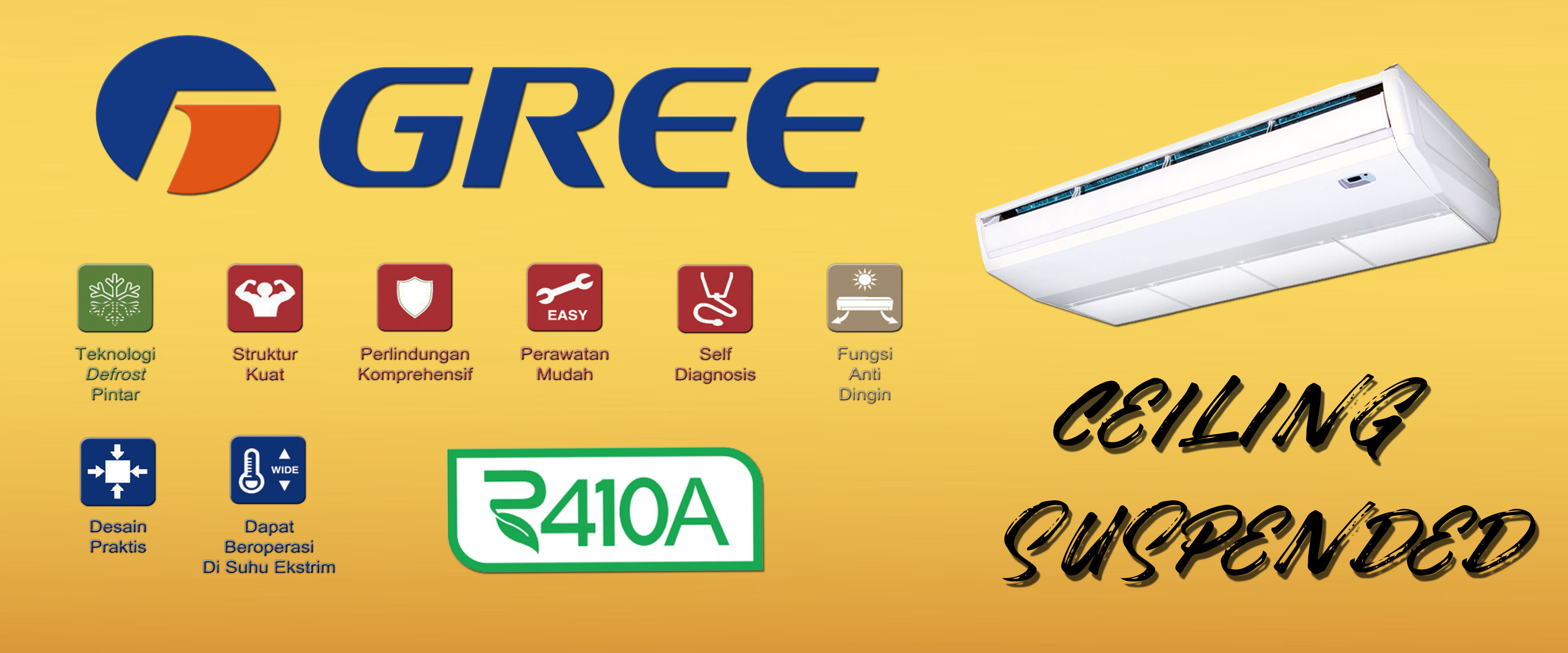 Ac Ceiling Suspended Gree Dealer Resmi Airconditioner Jakarta