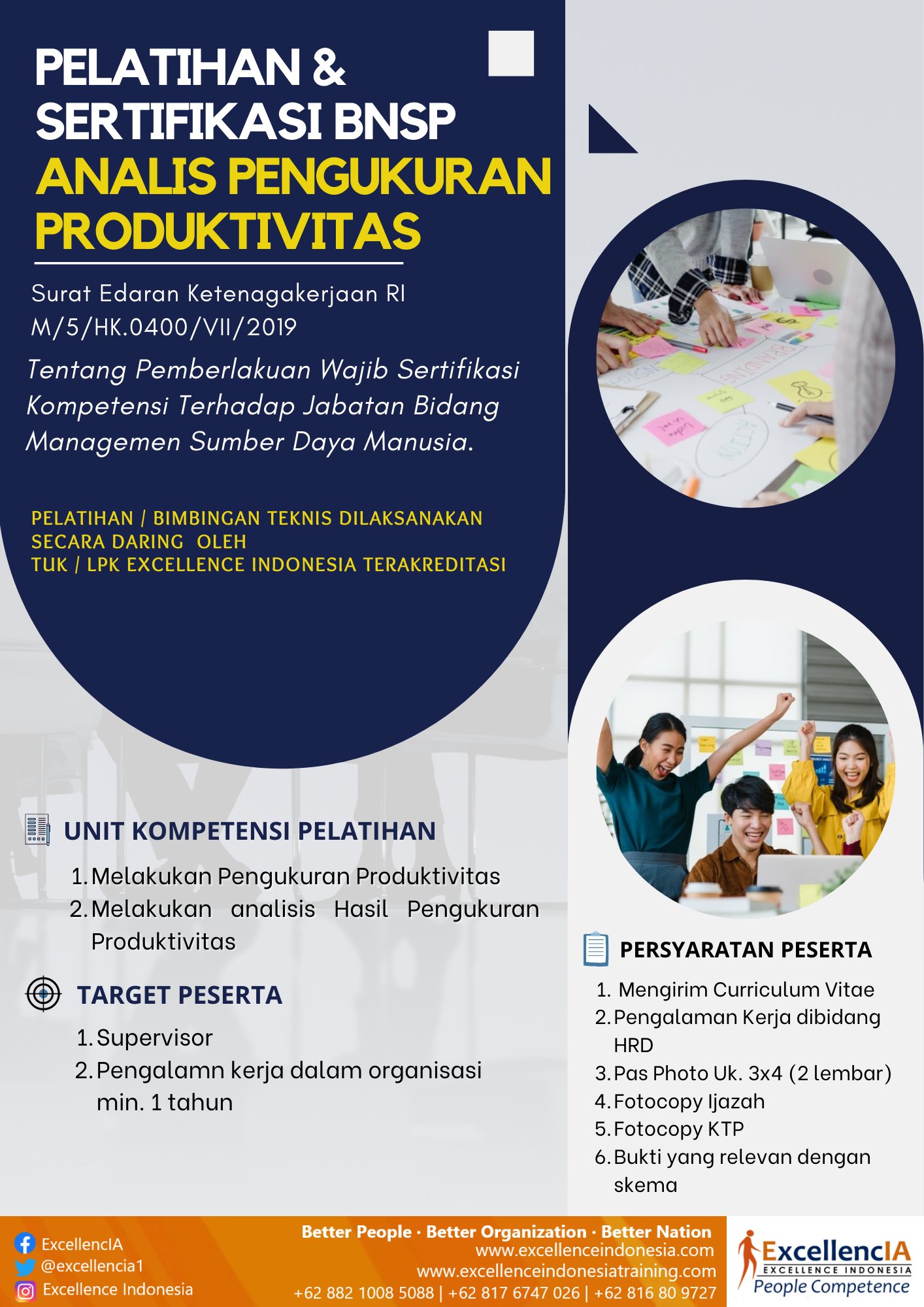 SERTIFIKASI BNSP ANALISIS PENGUKURAN PRODUKTIVITAS