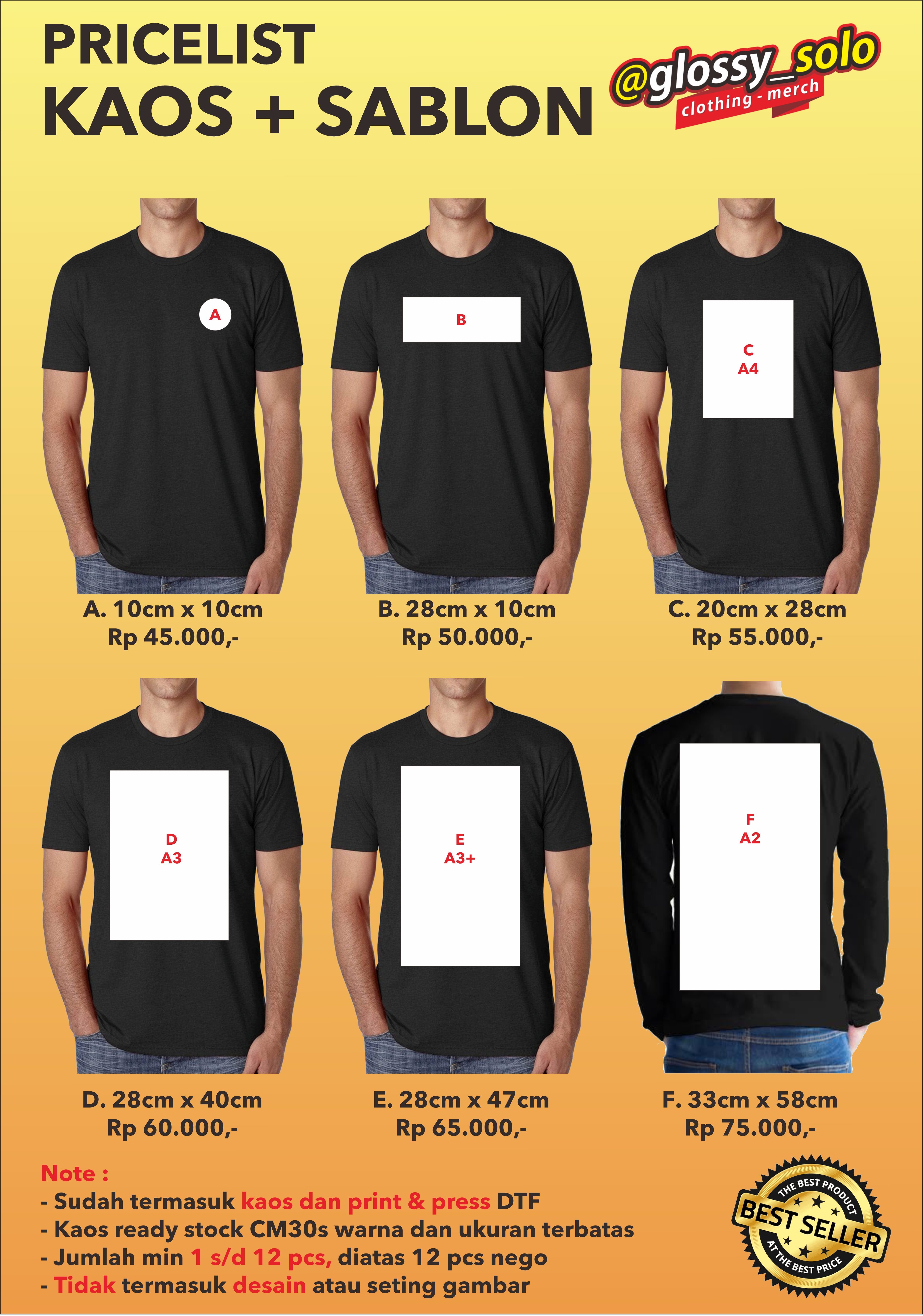 Daftar Harga Pusat Kaos Solo - Konveksi Kaos Solo Murah