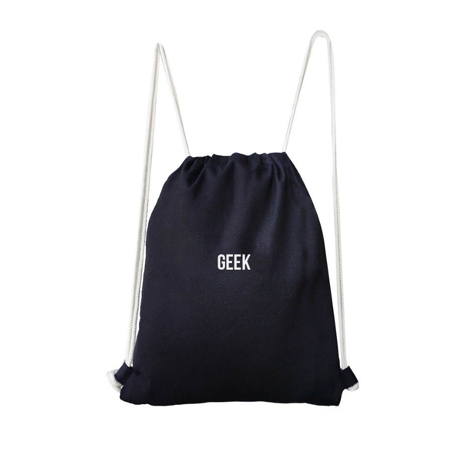 Geek Drawstring Bag (Black)