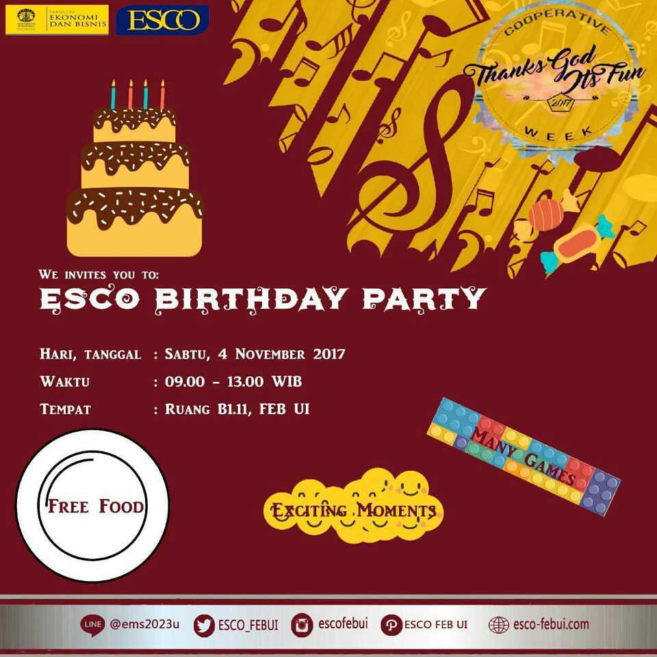 ESCO BIRTHDAY PARTY