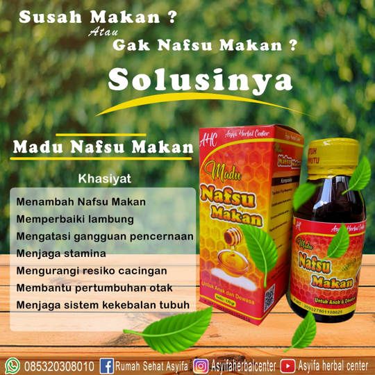 madu nafsu makan