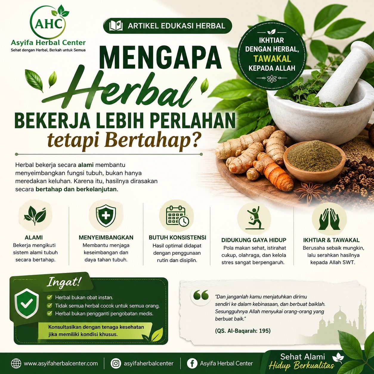 Mengapa Herbal Bekerja Lebih Perlahan tetapi Bertahap?