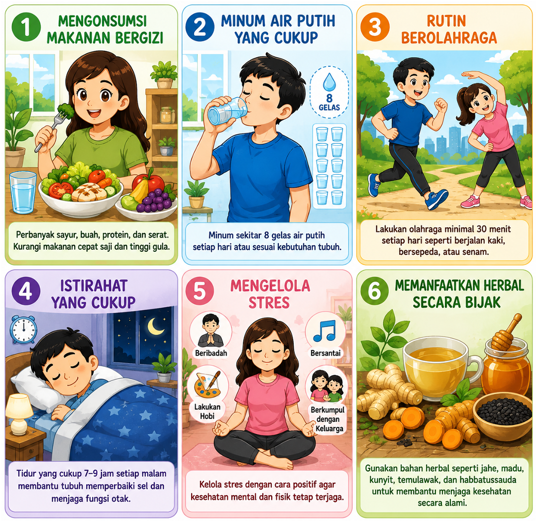 Menjaga pola hidup sehat