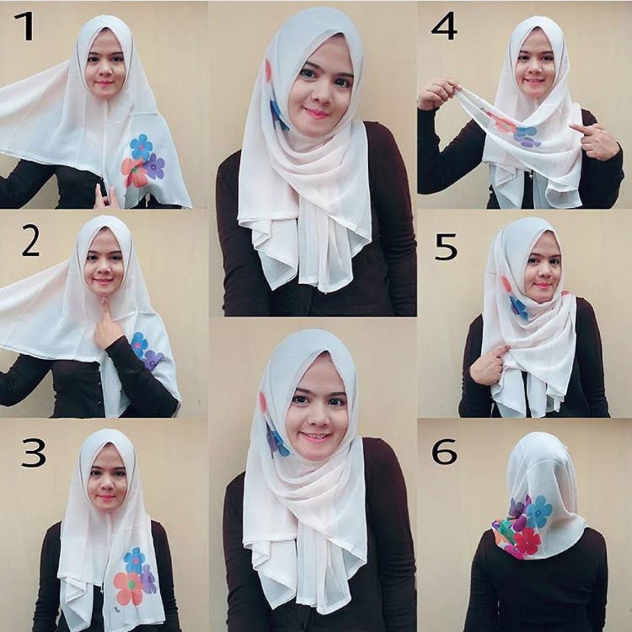 Tutorial HIjab Segi Empat Daily