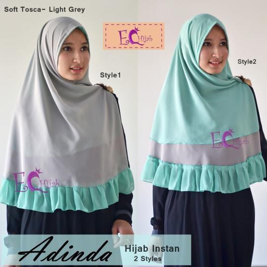  Jilbab  Instan  Adinda 2 styles Soft Tosca 