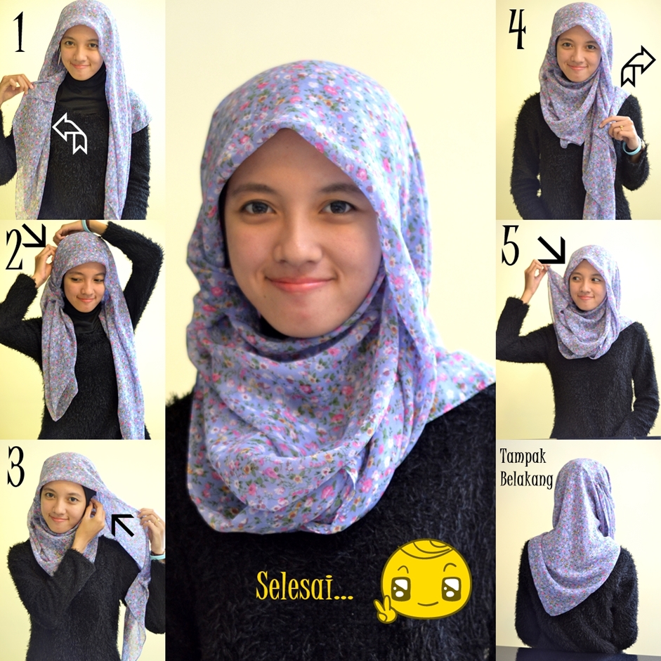 Tutorial Hijab Segi Empat Emma Queen Fasahijab