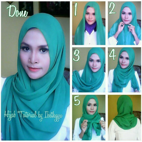 Tutorial Hijab Pashmina Yang Simple