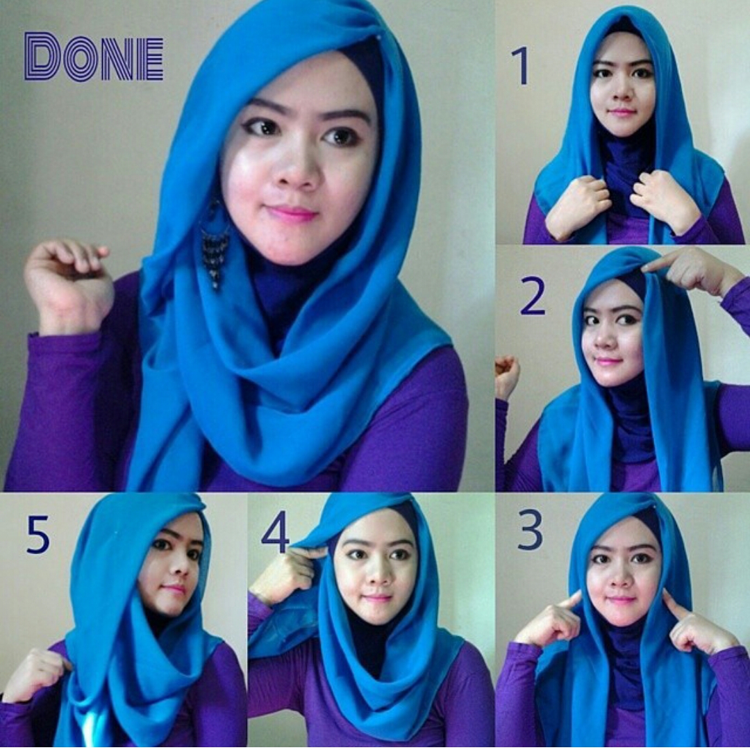 Tutorial Hijab Segi Empat Yang Simple Dan Cantik Fasahijab