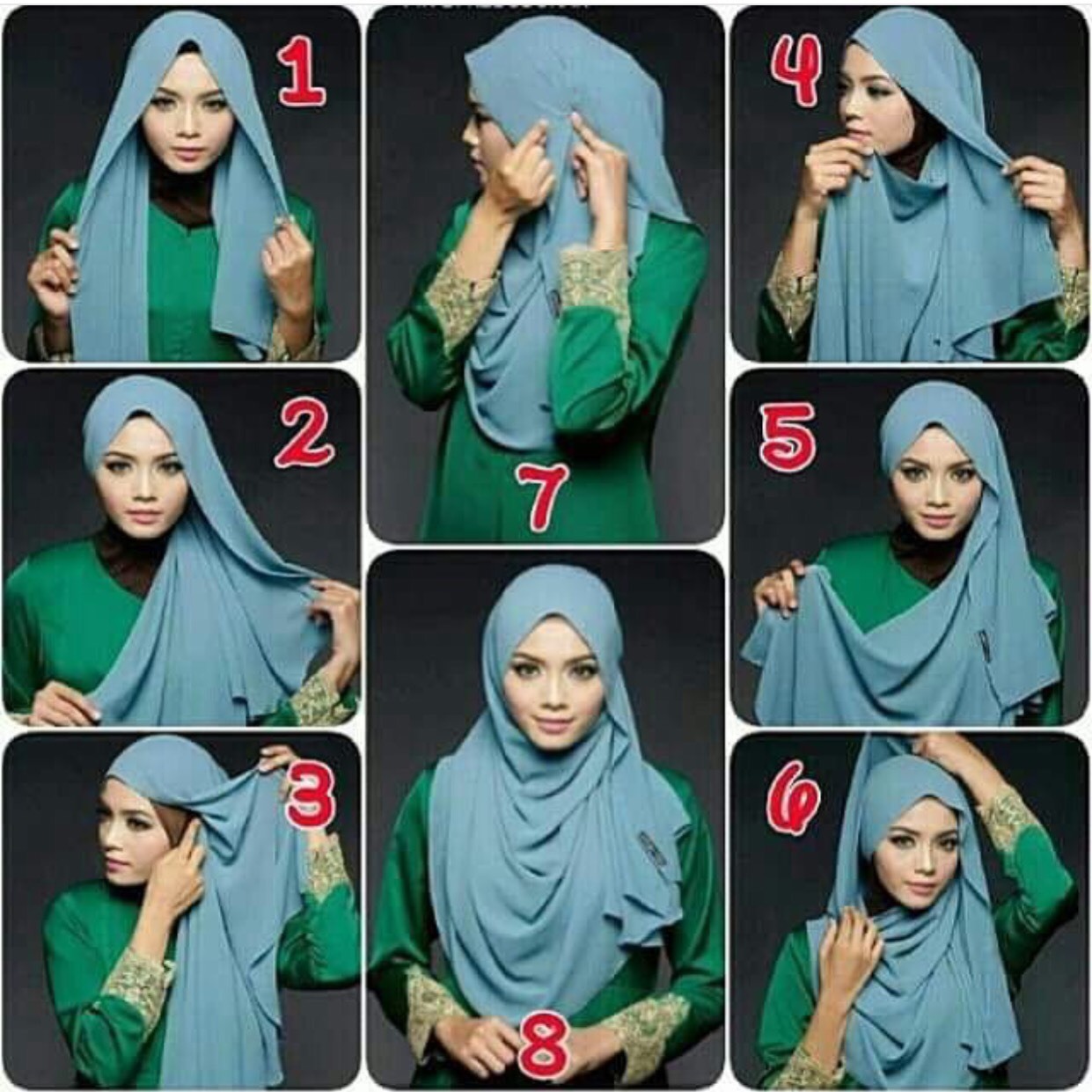 Tutorial Hijab Segi Empat Yg Menutup Dada Rekanhijab