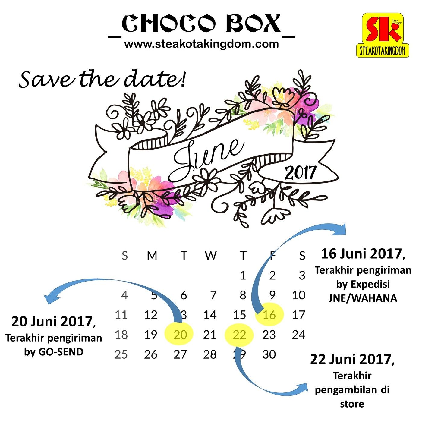 Batas Akhir Pengiriman JNE Lebaran 2017; (Deadline Pengiriman Choco Box Melalui JNE)