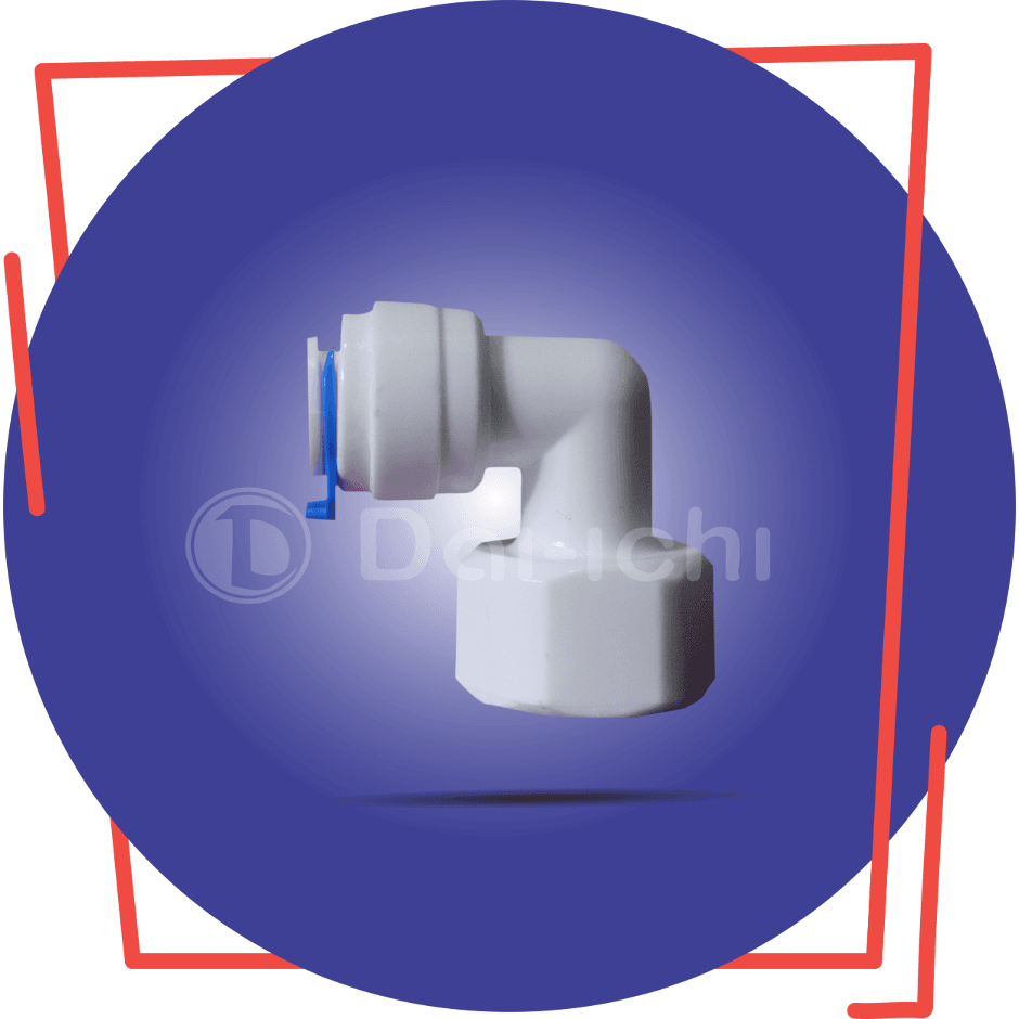 Konektor L / Elbow untuk RO Selang 3/8 Drat Dalam 3/8 | Toko Daiichi