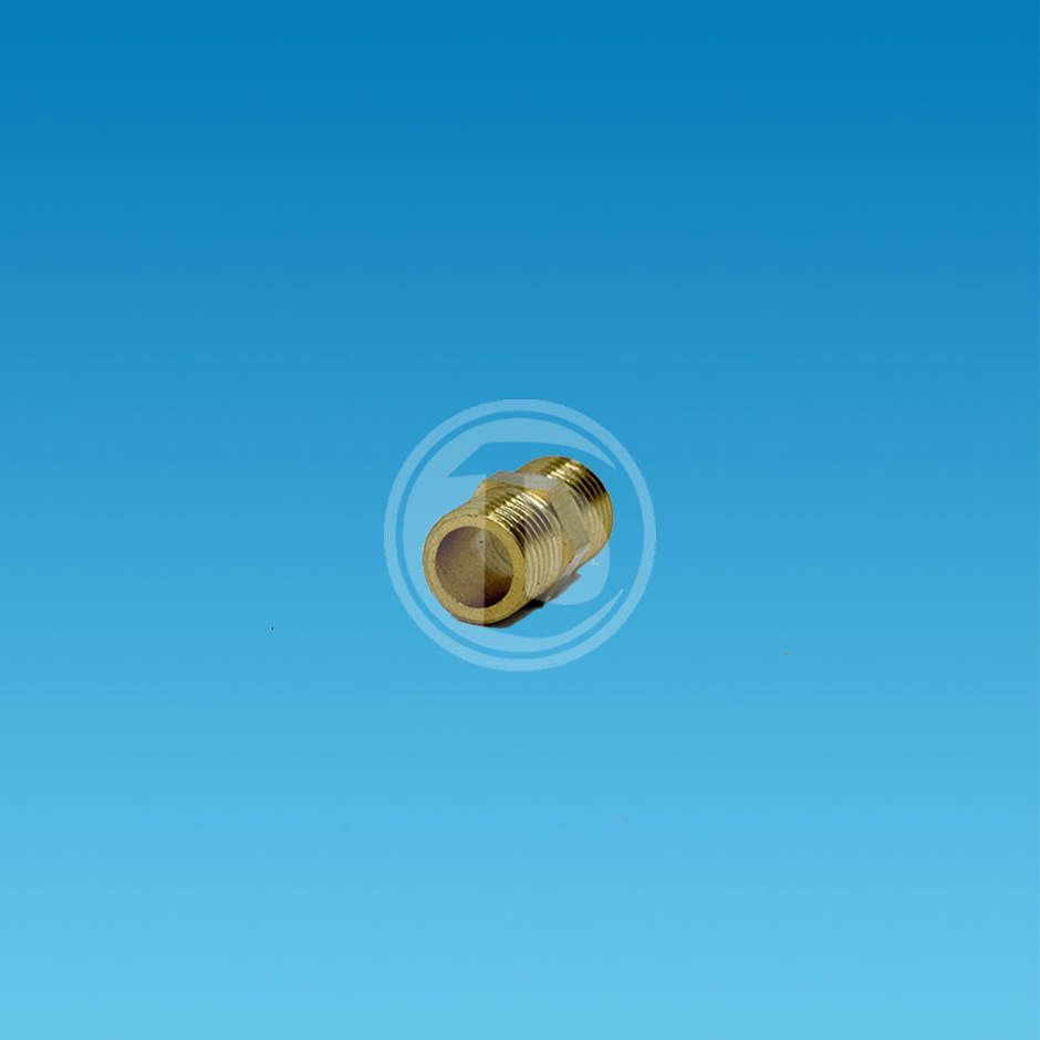 CONNECTOR DOUBLE NIPPLE KUNINGAN 1/4