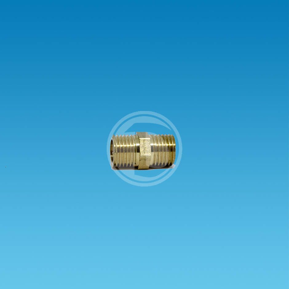 CONNECTOR DOUBLE NIPPLE KUNINGAN 1/4