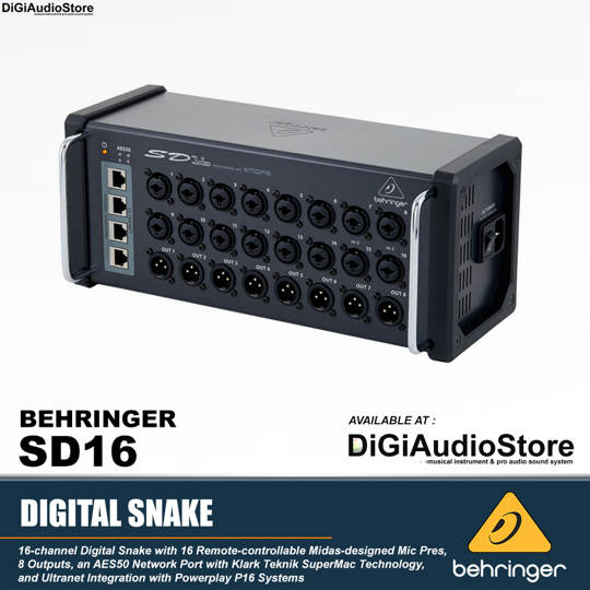 Behringer SD16 I/O Stage Box with 16 Microphone Preamp