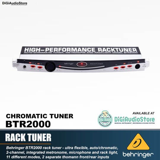 Behringer BTR2000 Rack Tuner with Metronome Bass & Guitar