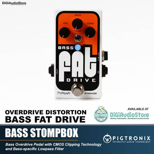 PIGTRONIX BASS FAT DRIVE OVERDRIVE DISTORTION STOMPBOX