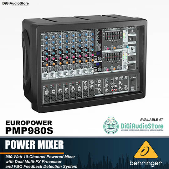 Behringer PMP980s Power Mixer 900 Watt 10 Channel