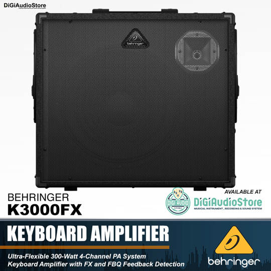 Behringer K3000FX 4 Channel 300 Watt Keyboard Amplifier