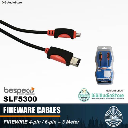 Kabel Firewire Bespeco SLF5300 4-pin / 6-pin – 3m