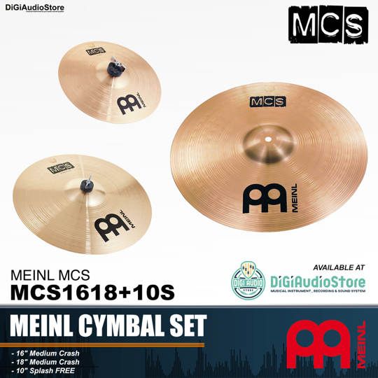 MEINL Cymbal Set MCS1618+10s 16 18 Medium Crash Free 10 inch Splash