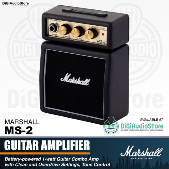 Marshall MS-2 1 watt Battery powered Micro Amp - Black