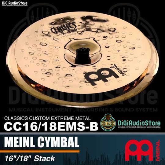 MEINL Cymbal CC16/18EMS-B 16/18 inch Stack Classics Custom Extreme Metal
