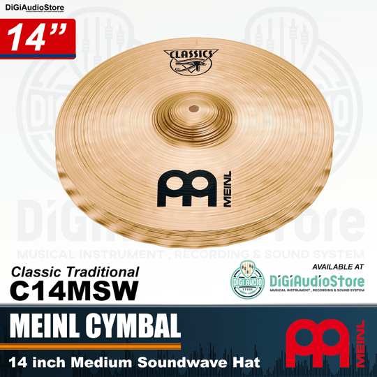 Meinl Cymbal Classics 14 inch Medium Soundwave Hihat C14MSW