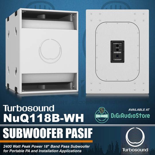 Turbosound NuQ118B-WH Speaker Subwoofer Pasif 18 inch 2400 Watt