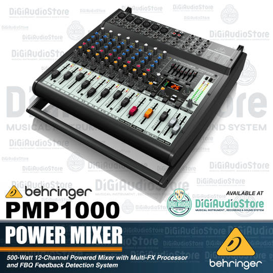 Behringer EUROPOWER PMP1000 Powered Mixer 500 Watt 12 Channel