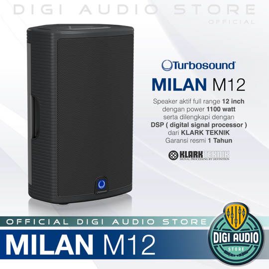 Speaker Aktif Turbosound Milan M12 - 12 inch - 1100 Watt - ( Harga 2 unit Speaker )