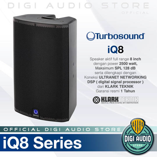 Speaker Aktif Turbosound iQ8 - 8 Inch - 2500 Watt with DSP Digital Signal Processor & ULTRANET Networking ( Harga 1 Unit Speaker )