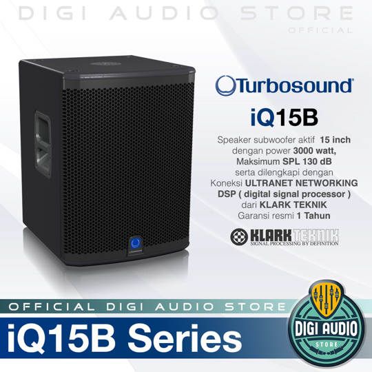 Speaker Subwoofer Aktif Turbosound iQ15B - 15 inch - 3000 Watt with DSP Digital Signal Processor ( Harga 1 unit Speaker )