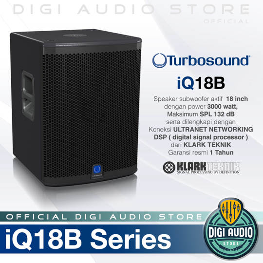 Speaker Subwoofer Aktif Turbosound iQ18B - 18 inch - 3000 Watt with DSP Digital Signal Processor ( Harga 1 unit Speaker )