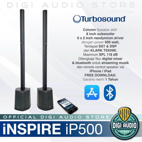 Speaker Aktif Column TURBOSOUND iNSPIRE iP500 - 600 Watt - ( Harga Satu Set Speaker = 2 Coumn + 2 Subwoofer )