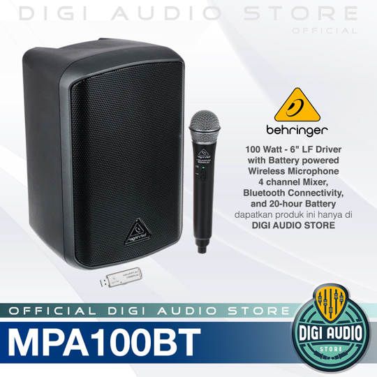 Speaker Portable Behringer Europort MPA100BT include Mic wireless