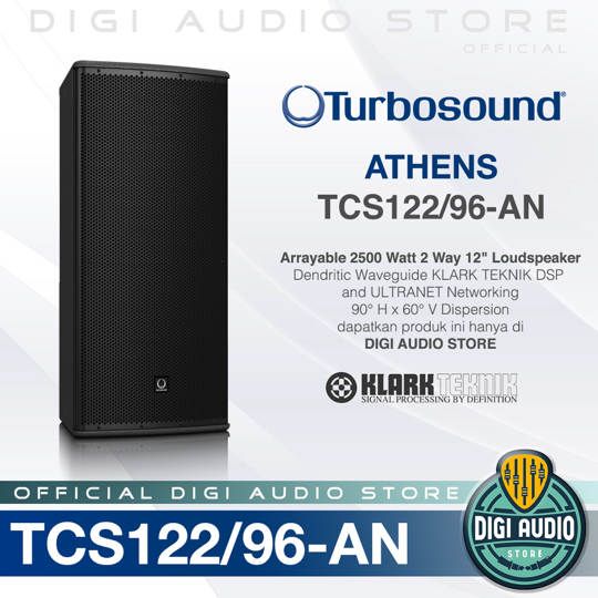 Speaker Aktif TURBOSOUND ATHENS TCS122/96-AN - 2500 Watt - 12 Inch - 2 Way