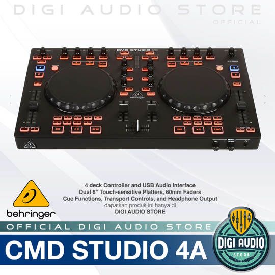 DJ Controller Behringer CMD Studio 4A with USB Audio Interface