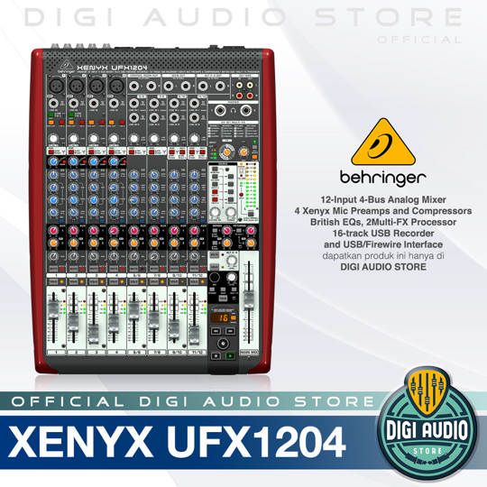 Audio Mixer Behringer UFX1204 - 12 Channel for Live & Multitrack Recording