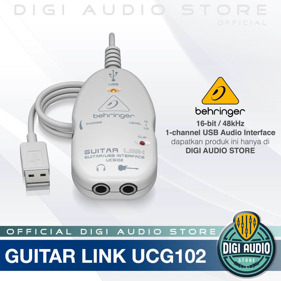 Soundcard Behringer Guitar Link UCG102 USB Audio Interface