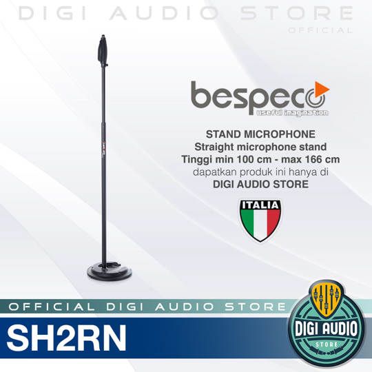 Stand Microphone Bespeco SH2RN - Stand Mic Model Lurus - Kaki Besi Bulat