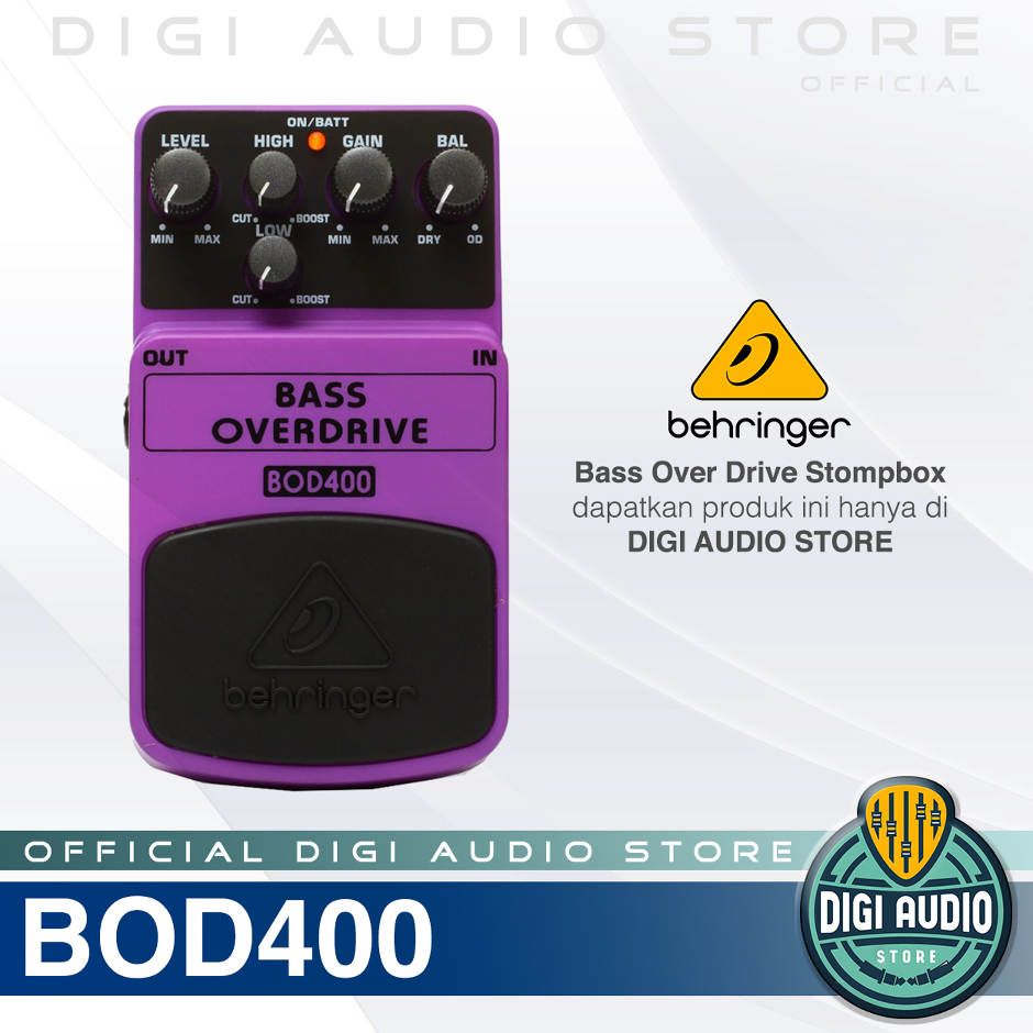 Behringer BOD400 Overdrive Bass Pedal Effect Stompbox