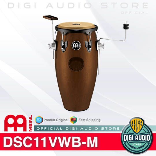 Meinl DSC11VWB-M 11 inch Quinto Conga Drum with Wooden Base Holder and Cymbal Attachment Arm - Vintage Wine Barrel