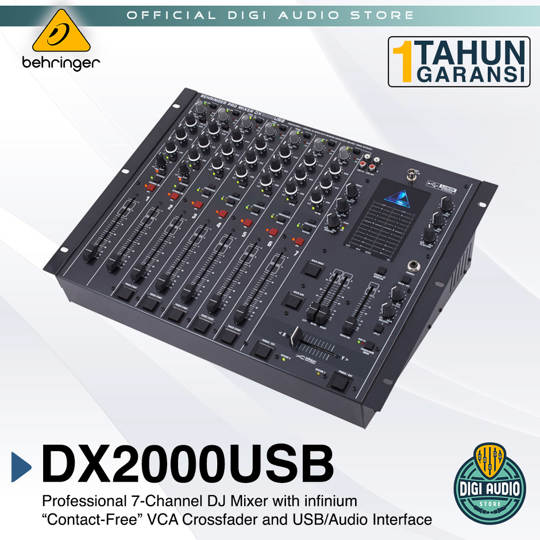 Behringer Pro Mixer DX2000USB 7 channel DJ Mixer