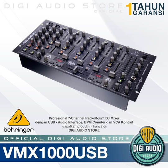 Behringer Pro Mixer VMX1000USB 7 channel DJ Mixer