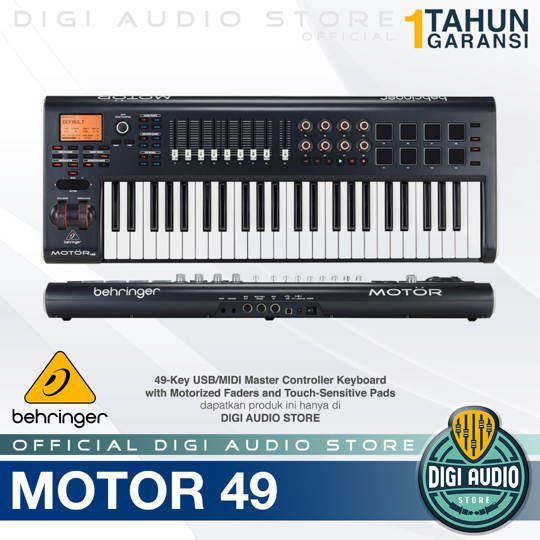 Behringer MOTOR 49 Keyboard Synthesizer MIDI Controller with Drum Pad