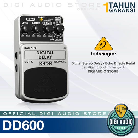 Behringer DD600 Digital Stereo Delay / Echo Guitar Stompbox