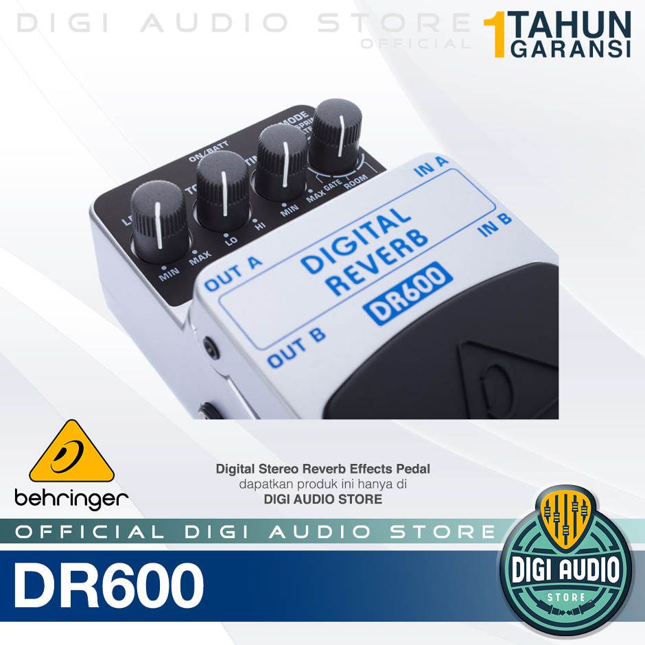 Behringer DR600 Digital Reverb Pedal Efek Stompbox